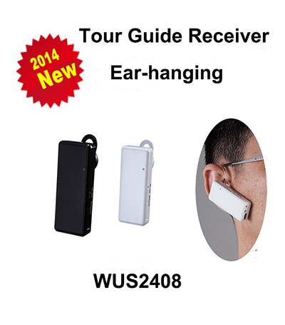 Portable Mini Audio Guide System Ear Hanging Tour Group Listening Receiver Wus2408