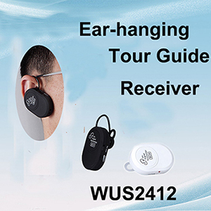 Portable Mini Tour Guide System Ear Hook Audio Receiver For Tourist And Listeners Wus2412