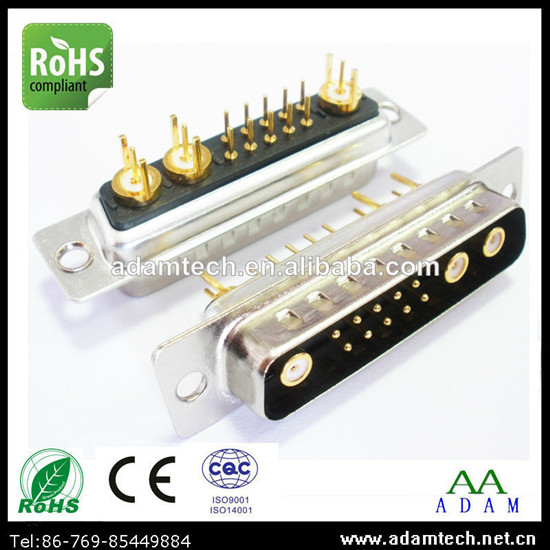 Power Supply D Sub Connector 13w3 Male Dip Straight Type