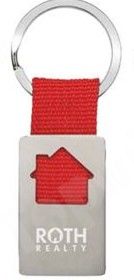Promotional House Shaped Metal Keychain