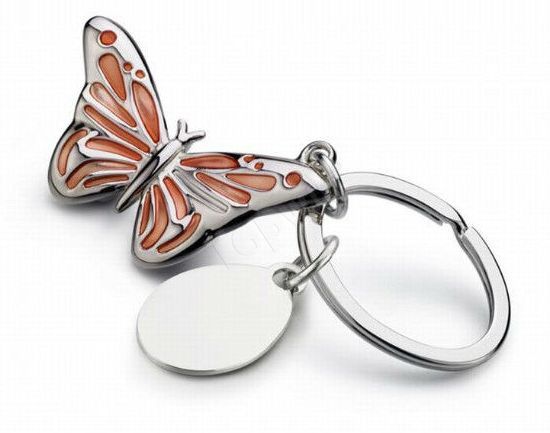 Promotional Metal Keychain With Butterfly
