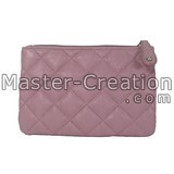Quilted Cosmetic Bag Pink Pu Toiletry Makeup With Check
