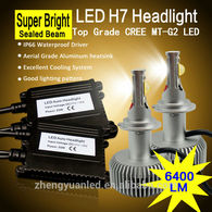 Real 6400 Lumens A Set Car Led Headlight With High Power H4 H7 70w