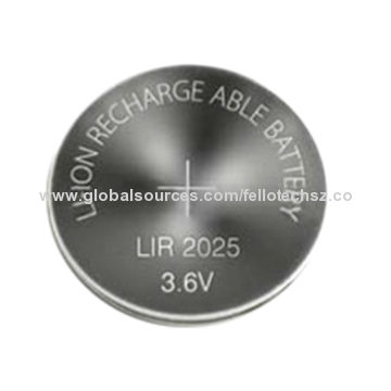 Rechargeable Lithium Ion Button Cell Battery Lir2025 3 6v For Memory Card Remote Control