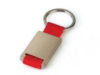 Rectangular Metal Keychain With Polyester Webbing