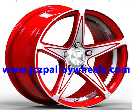 Red Machined Face Car Rims 18x8 0