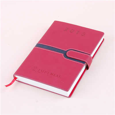 Red Pu Cover Paper Diary Notebook China Factory