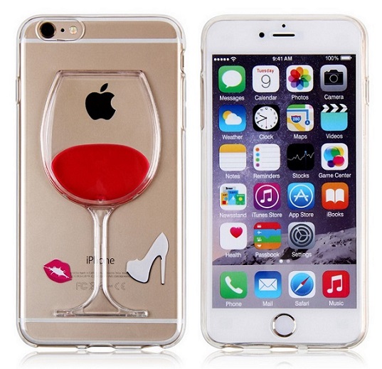 Red Wine Liquid Case For Iphone