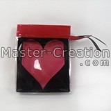 Red Zipper Bag With Heart Logo Cosmetic Display Cheap Custom Color Pvc