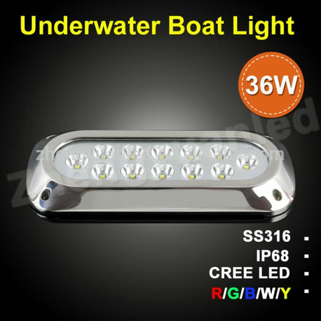 Rgb 36w Led Underwater Boat Lights Color Changable