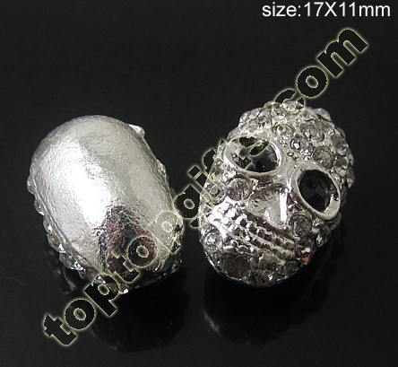 Rhinestone Face Metal Beads