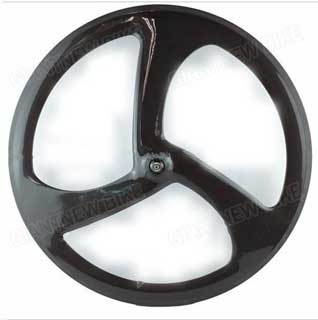 Road Carbon Tri Spoke Wheel 50mm Clincher With En Standard