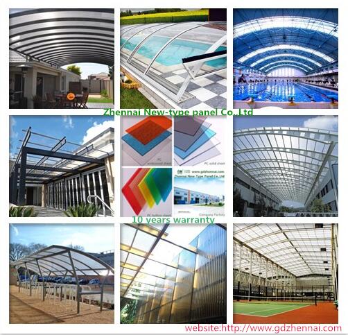 Rohs Sgs Ge Lexan Plastic 100 Virgin Material Polycarbonate For Agricultural Greenhouse