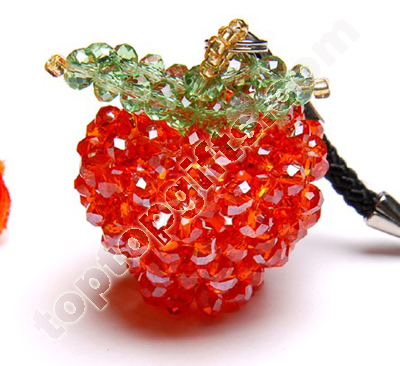 Rondelle Crystal Beaded Apple Charms