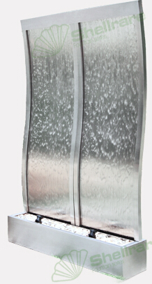 S Shape Water Fountain In Stainless Steel For Indoor Outdoor Decoration