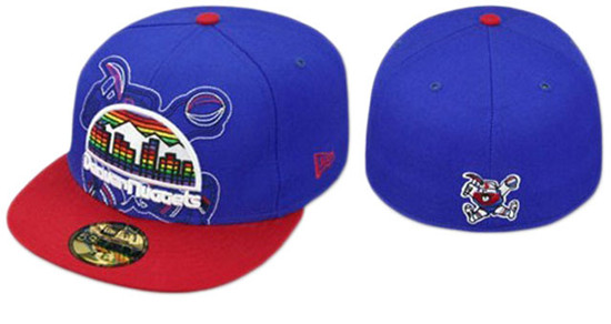 Seattle Supersonics Blue Fitted Hat With Red Brim