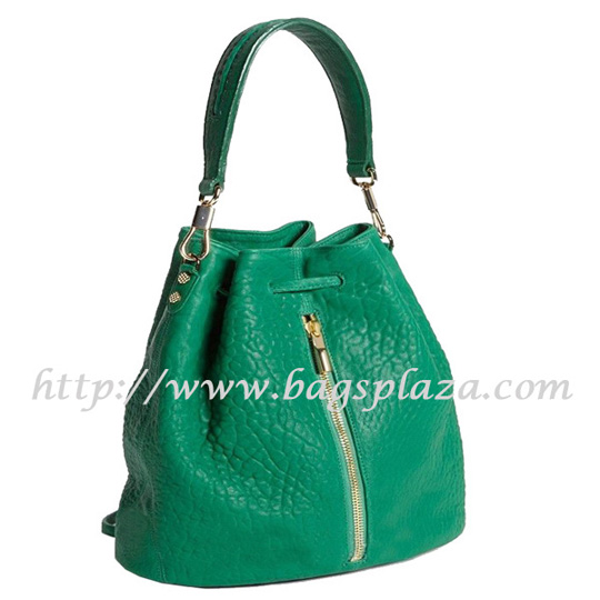 Selling Single Shoulder Bag Teal Basket Genuine Leather Handbag Md5 132