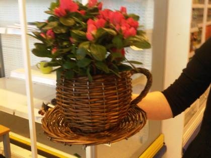 Selling Willow Flower Basket Wicker Garden Planter Pot
