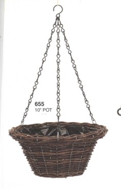 Selling Wilow Flower Basket Wicker Iron Garden Pot