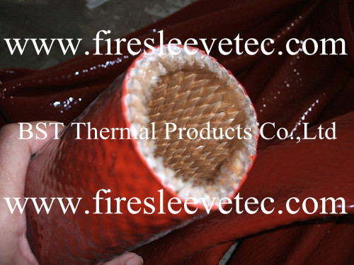 Silicone Coated Fiberglass Fire Sleeve Pyrojacket