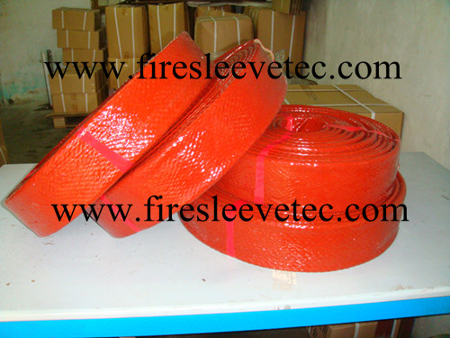 Silicone Rubber Coated Fiberglass Braided Fire Sleeve