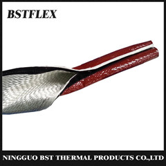 Silicone Rubber Coated Fiberglass Fire Sleeve With Velcro Closure
