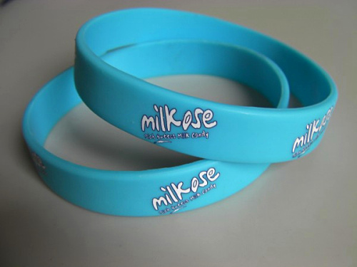 Silk Screen Printing Bracelet From Silicone Wristband Factory