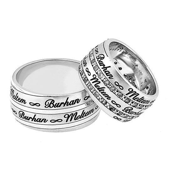 Silver Wedding Bands Rings