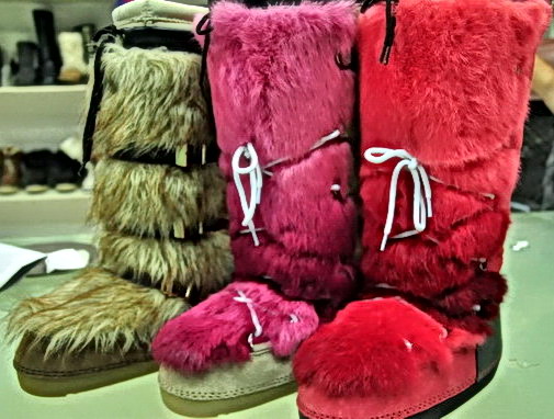 Snow Boots With Cony Hairs