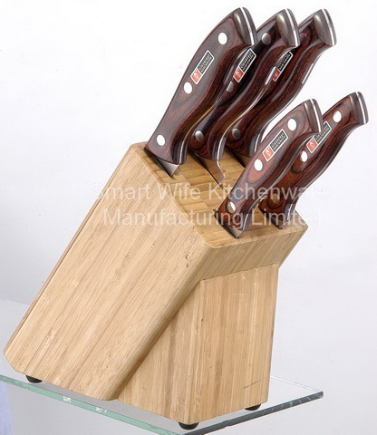 Ss420 Blade Full Tang Cutting Cutlery Knife Sets