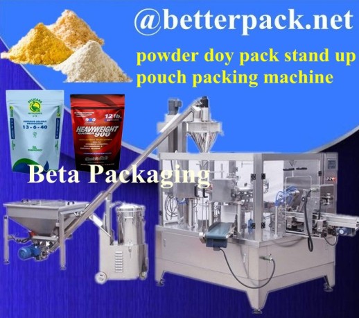 Stand Up Pouches Packaging Machine Doy Pack For Whey Protein Powder