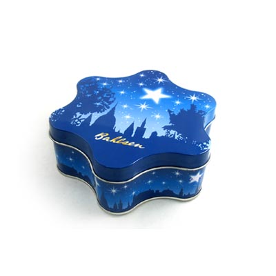Star Shaped Tin Cans Christmas Gift Boxes