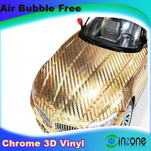 Steel Chrome 3d Carbon Fiber Vinyl Sticker Vehicle Assorted For Car Styling With Air Free Bubbles 1