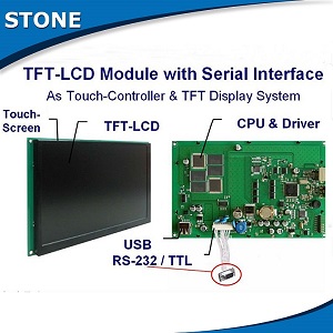 Stone Hmi With Rs232 Interface To Any Mcu By Tft Lcd Module Color Touch Screen