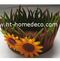 Sunflower Design Promotion Gift Felt Flowerpot Holder