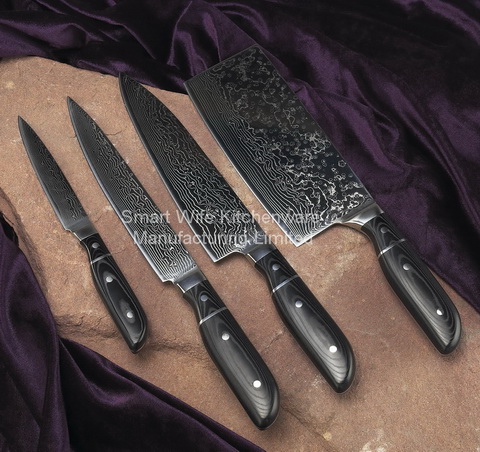 Super Sharp Damascus Knife Set At Competitive Price