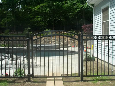 Swing Pedestrian Gates And Driveway