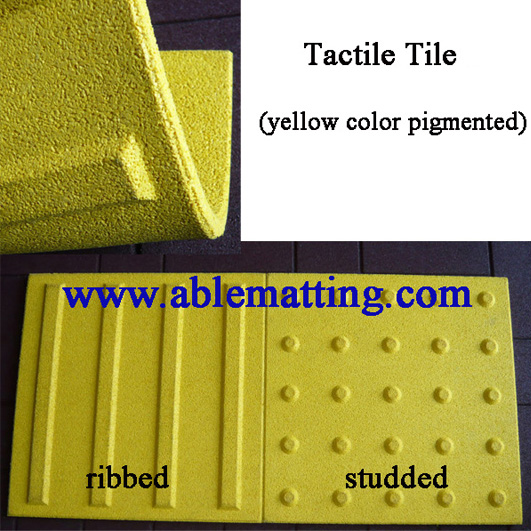 Tactile Tile Made From Recycled Rubber Granules