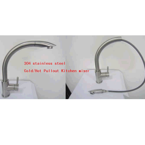 The New Product 304 Stainless Steel Pull Out Kitchen Faucet