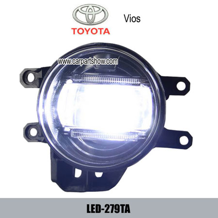 Toyota Vios Front Fog Lamp Assembly Led Drl Lights Daytime Running Light 279ta