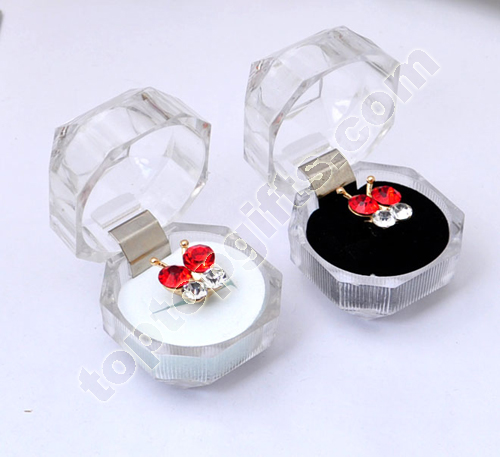 Transparent Acrylic Dust Plug Box Ring