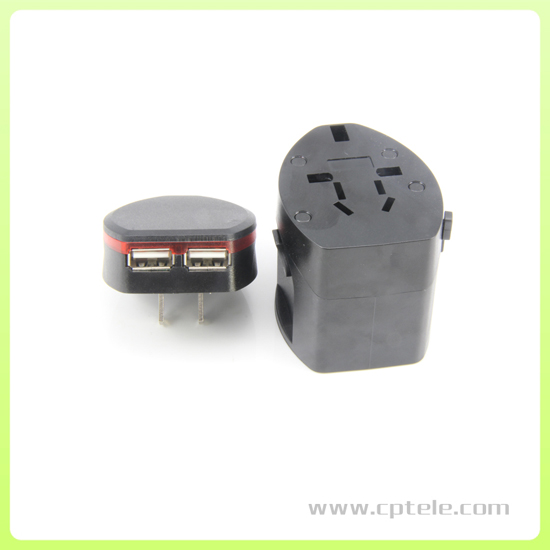 Travel Adapter With Dual Usb Ports