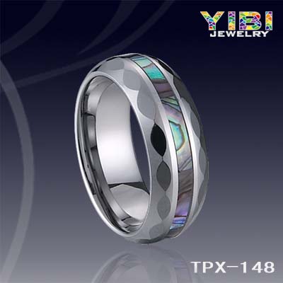Tungsten Carbide Rings Inlaid With Shell Wedding