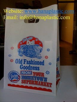 Type Die Cut Bag Punch Out Handle Poh Material Hdpe Ldpe Adding Oxo Biodegradable D