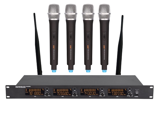Uhf Four Channel Wireless Microphone