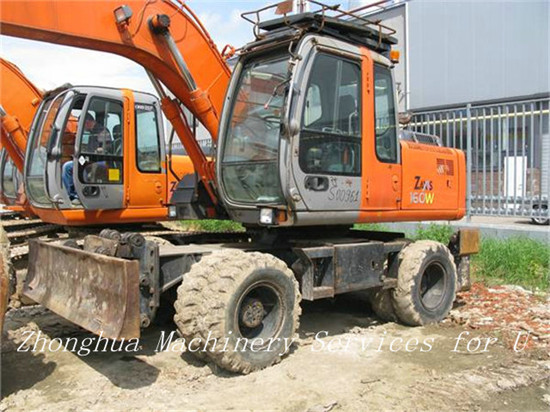 Used Wheeled Excavator Hitachi Zx160w