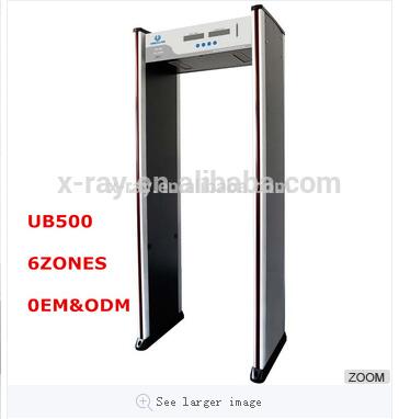 Walk Through Metal Detector Door Basic 6 Zones For Security Check With High Quality