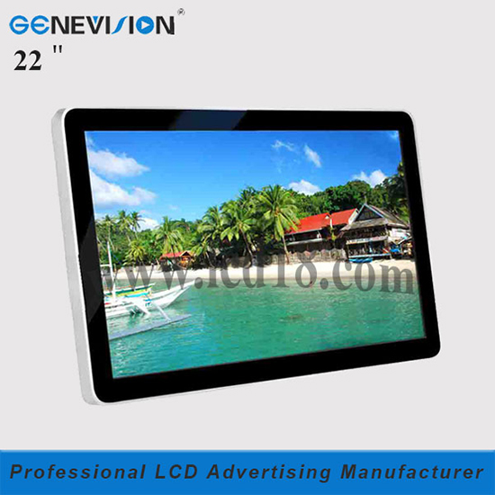 Wall Mount 22 Inch Digital Lcd Signage Kiosk Player