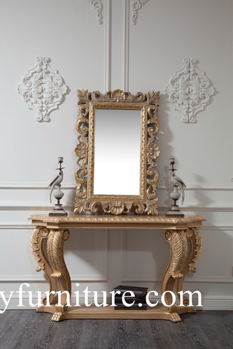 Wall Table Console With Mirror Decorations Classic Italian Style Ao301