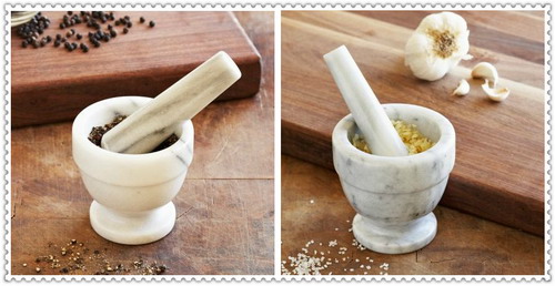 White Marble Cookware Mortar With Pestle